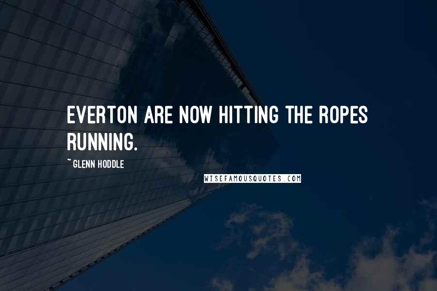 Glenn Hoddle Quotes: Everton are now hitting the ropes running.