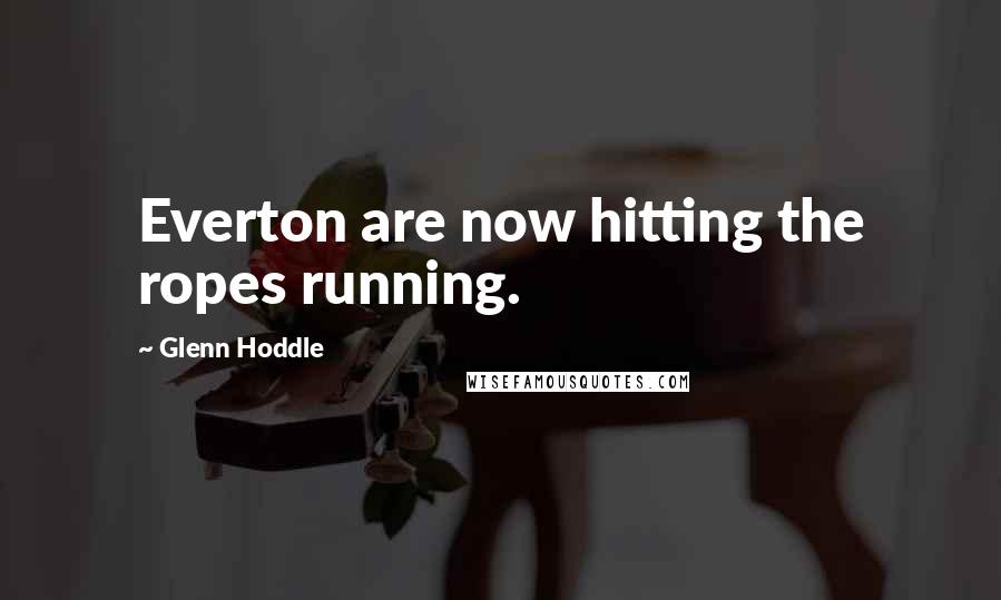 Glenn Hoddle Quotes: Everton are now hitting the ropes running.