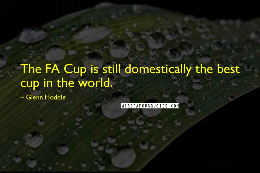 Glenn Hoddle Quotes: The FA Cup is still domestically the best cup in the world.