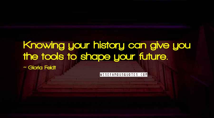 Gloria Feldt Quotes: Knowing your history can give you the tools to shape your future.