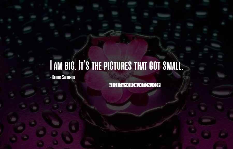 Gloria Swanson Quotes: I am big. It's the pictures that got small.