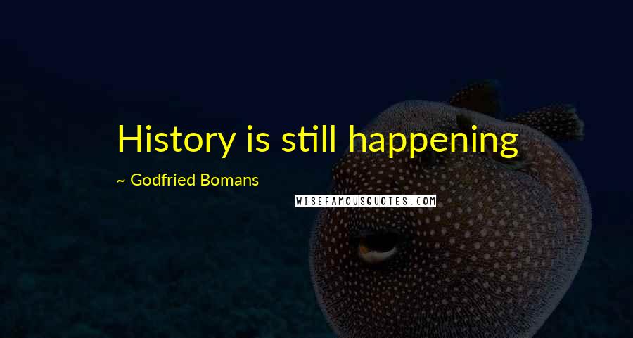 Godfried Bomans Quotes: History is still happening