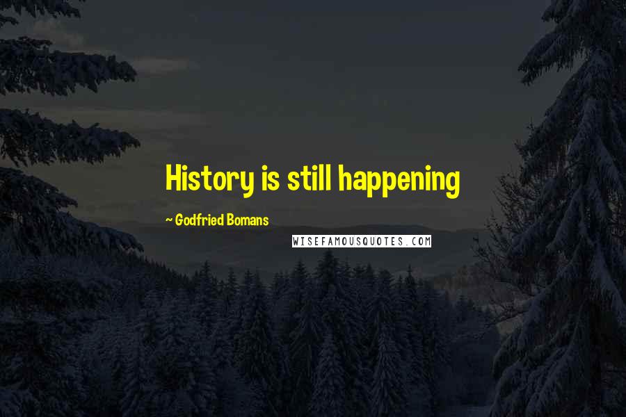 Godfried Bomans Quotes: History is still happening