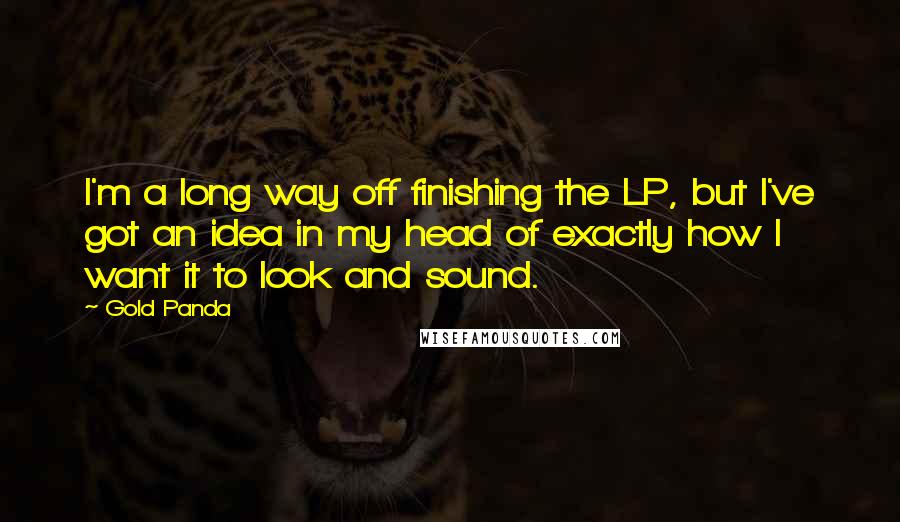 Gold Panda Quotes: I'm a long way off finishing the LP, but I've got an idea in my head of exactly how I want it to look and sound.