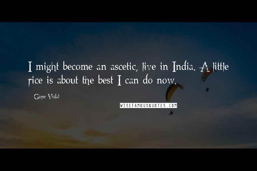 Gore Vidal Quotes: I might become an ascetic, live in India. A little rice is about the best I can do now.