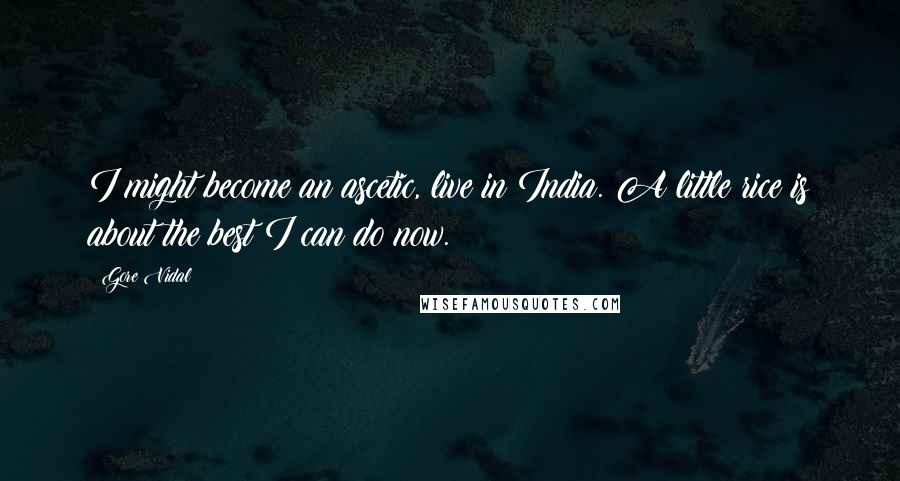 Gore Vidal Quotes: I might become an ascetic, live in India. A little rice is about the best I can do now.