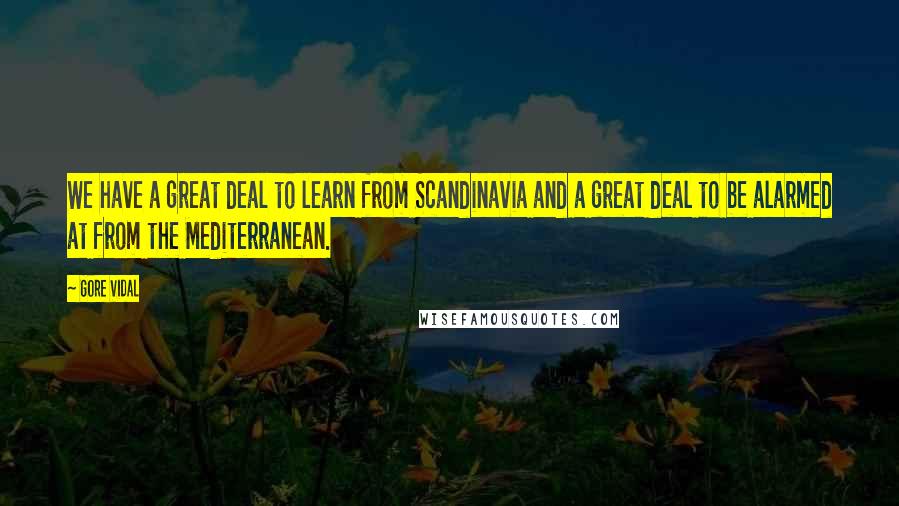 Gore Vidal Quotes: We have a great deal to learn from Scandinavia and a great deal to be alarmed at from the Mediterranean.