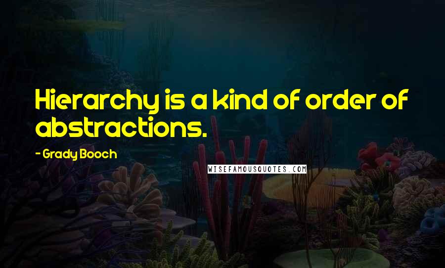 Grady Booch Quotes: Hierarchy is a kind of order of abstractions.