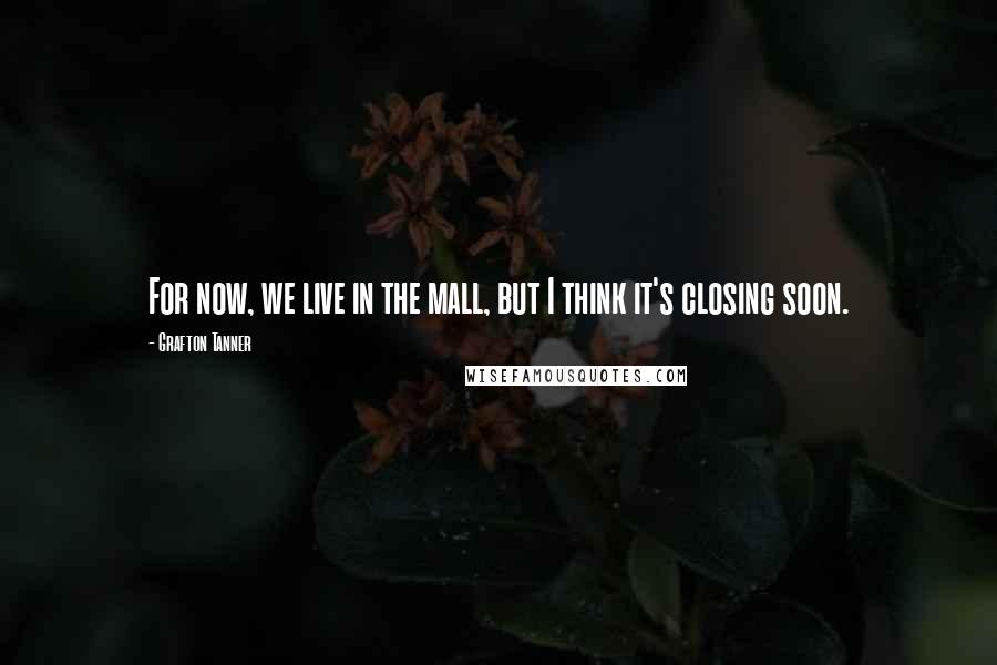 Grafton Tanner Quotes: For now, we live in the mall, but I think it's closing soon.