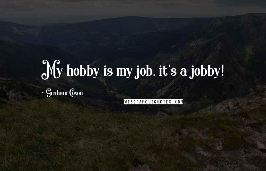 Graham Coxon Quotes: My hobby is my job. it's a jobby!
