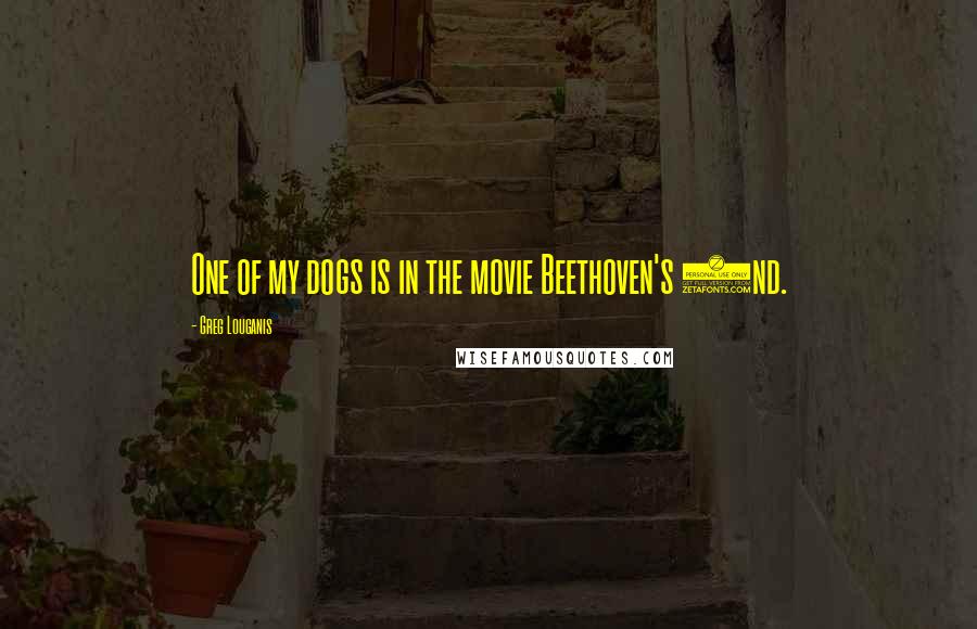 Greg Louganis Quotes: One of my dogs is in the movie Beethoven's 2nd.