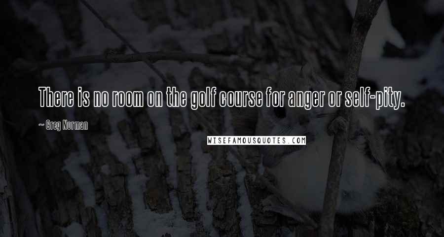 Greg Norman Quotes: There is no room on the golf course for anger or self-pity.