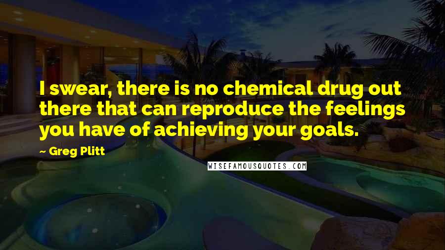 Greg Plitt Quotes: I swear, there is no chemical drug out there that can reproduce the feelings you have of achieving your goals.