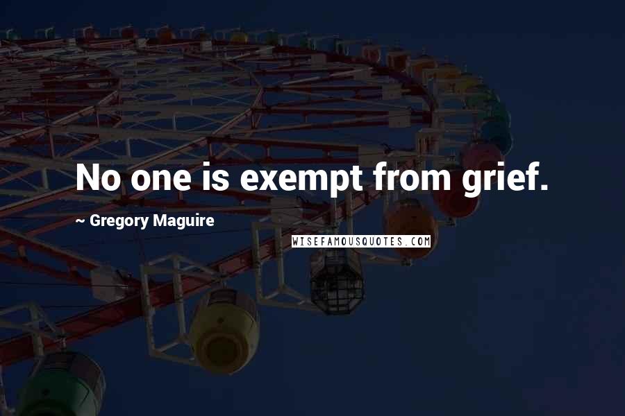 Gregory Maguire Quotes: No one is exempt from grief.