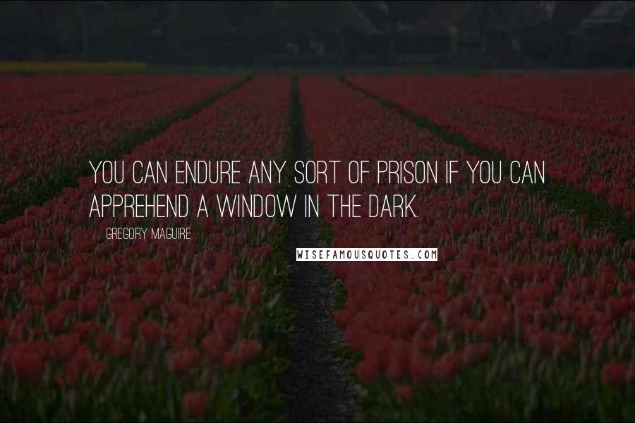 Gregory Maguire Quotes: You can endure any sort of prison if you can apprehend a window in the dark.