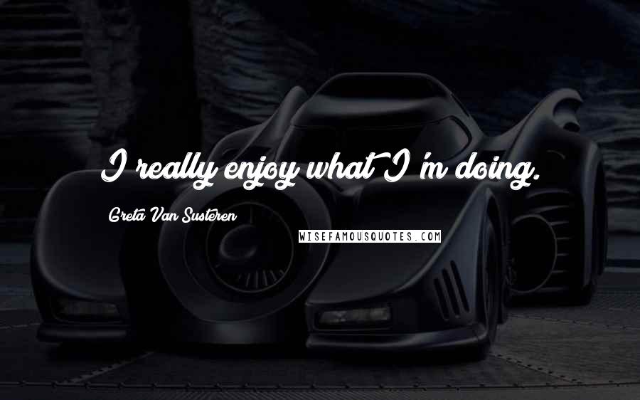 Greta Van Susteren Quotes: I really enjoy what I'm doing.