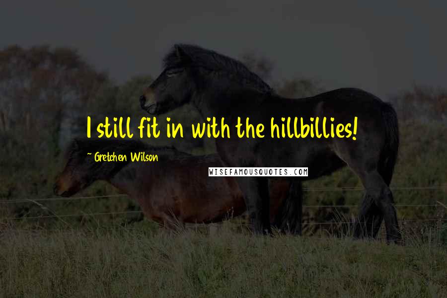 Gretchen Wilson Quotes: I still fit in with the hillbillies!