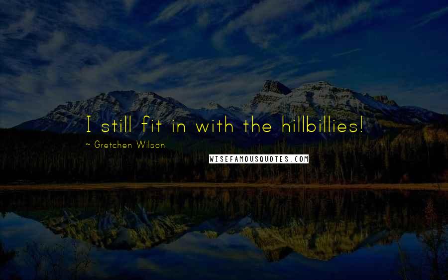 Gretchen Wilson Quotes: I still fit in with the hillbillies!