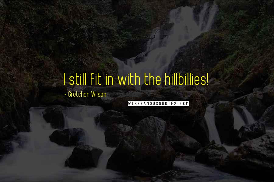 Gretchen Wilson Quotes: I still fit in with the hillbillies!