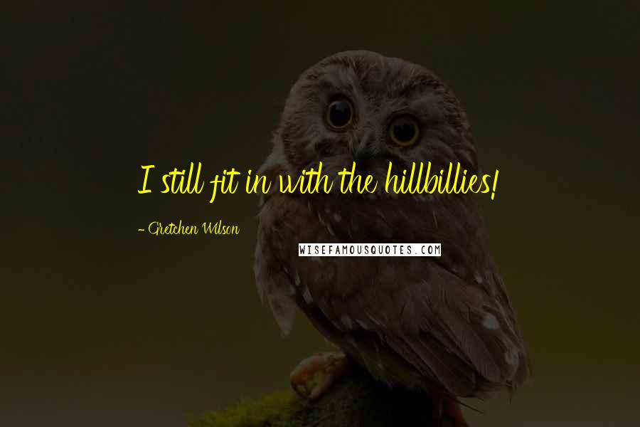 Gretchen Wilson Quotes: I still fit in with the hillbillies!