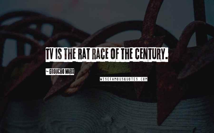 Groucho Marx Quotes: TV is the rat race of the century.