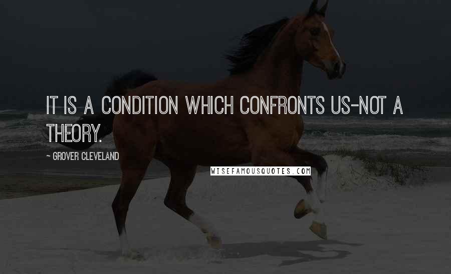 Grover Cleveland Quotes: It is a condition which confronts us-not a theory.