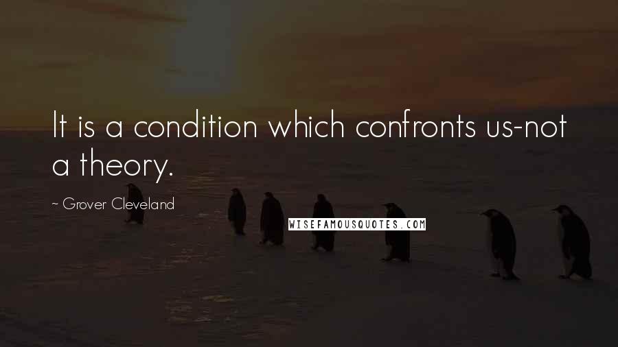 Grover Cleveland Quotes: It is a condition which confronts us-not a theory.