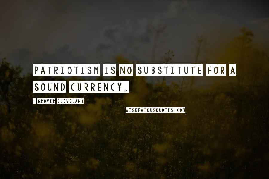 Grover Cleveland Quotes: Patriotism is no substitute for a sound currency.