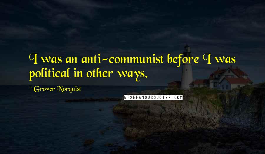 Grover Norquist Quotes: I was an anti-communist before I was political in other ways.