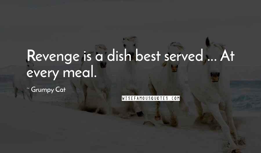 Grumpy Cat Quotes: Revenge is a dish best served ... At every meal.