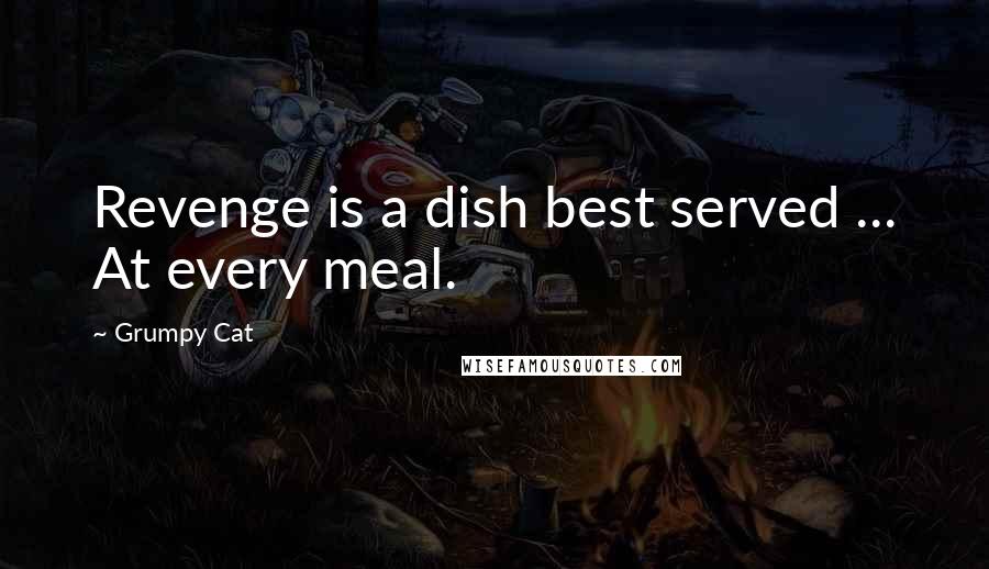 Grumpy Cat Quotes: Revenge is a dish best served ... At every meal.