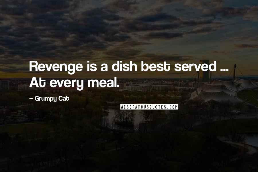 Grumpy Cat Quotes: Revenge is a dish best served ... At every meal.