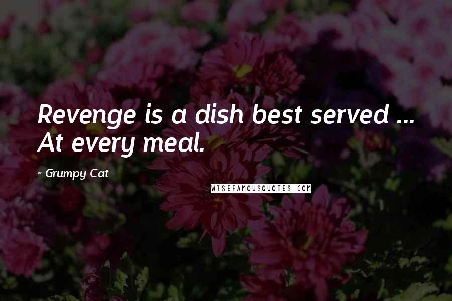 Grumpy Cat Quotes: Revenge is a dish best served ... At every meal.