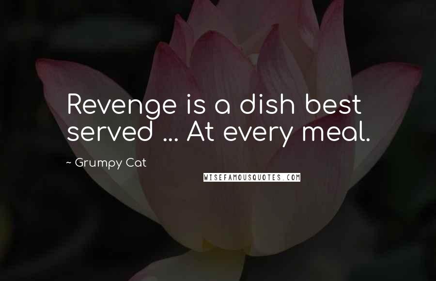 Grumpy Cat Quotes: Revenge is a dish best served ... At every meal.