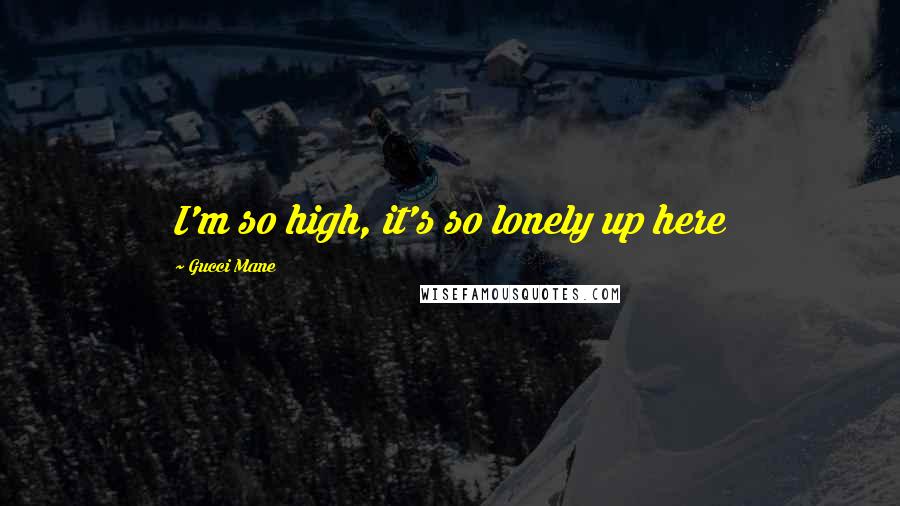 Gucci Mane Quotes: I'm so high, it's so lonely up here