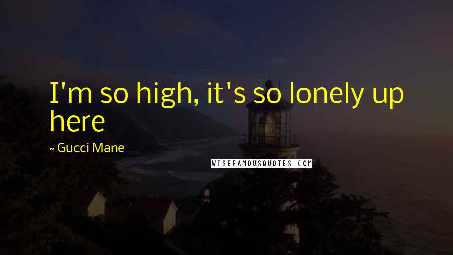 Gucci Mane Quotes: I'm so high, it's so lonely up here