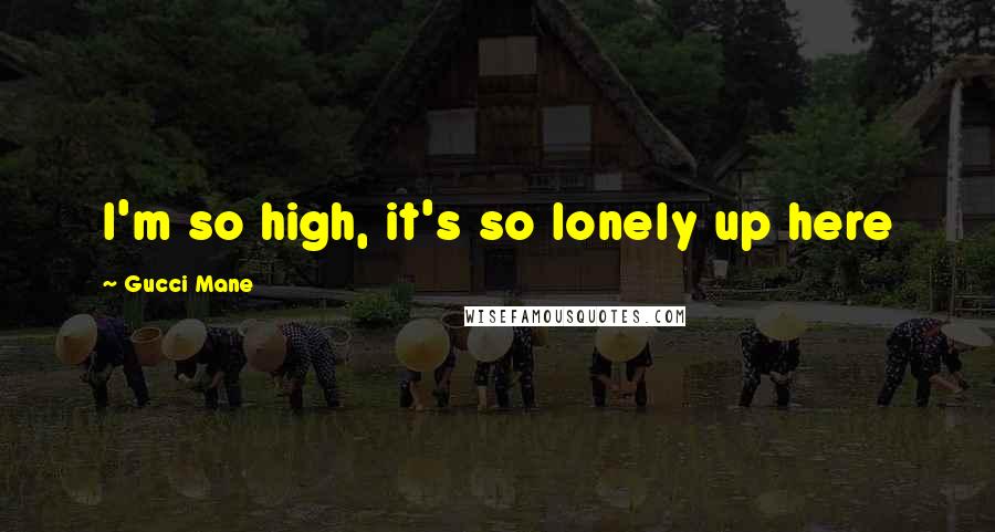 Gucci Mane Quotes: I'm so high, it's so lonely up here