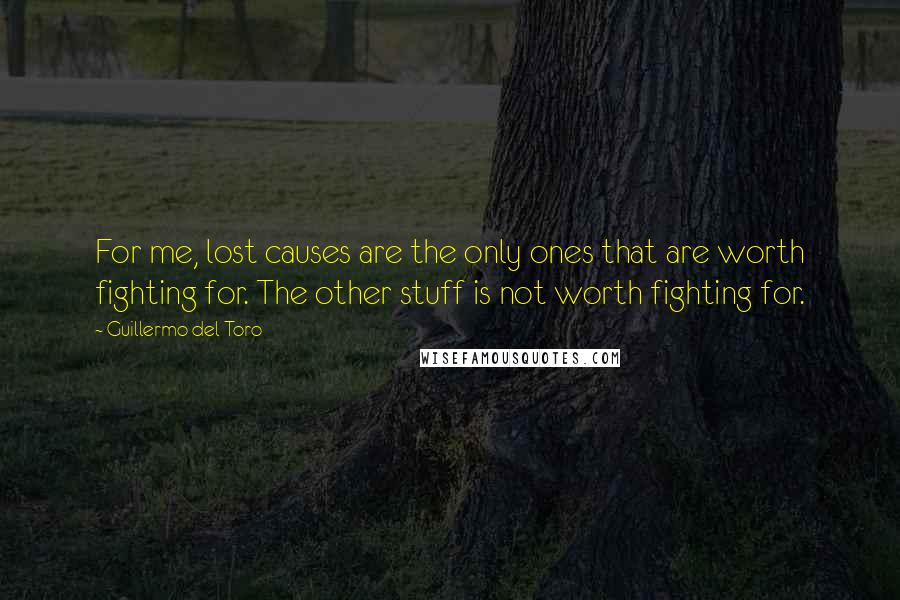 Guillermo Del Toro Quotes: For me, lost causes are the only ones that are worth fighting for. The other stuff is not worth fighting for.