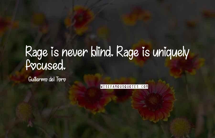 Guillermo Del Toro Quotes: Rage is never blind. Rage is uniquely focused.