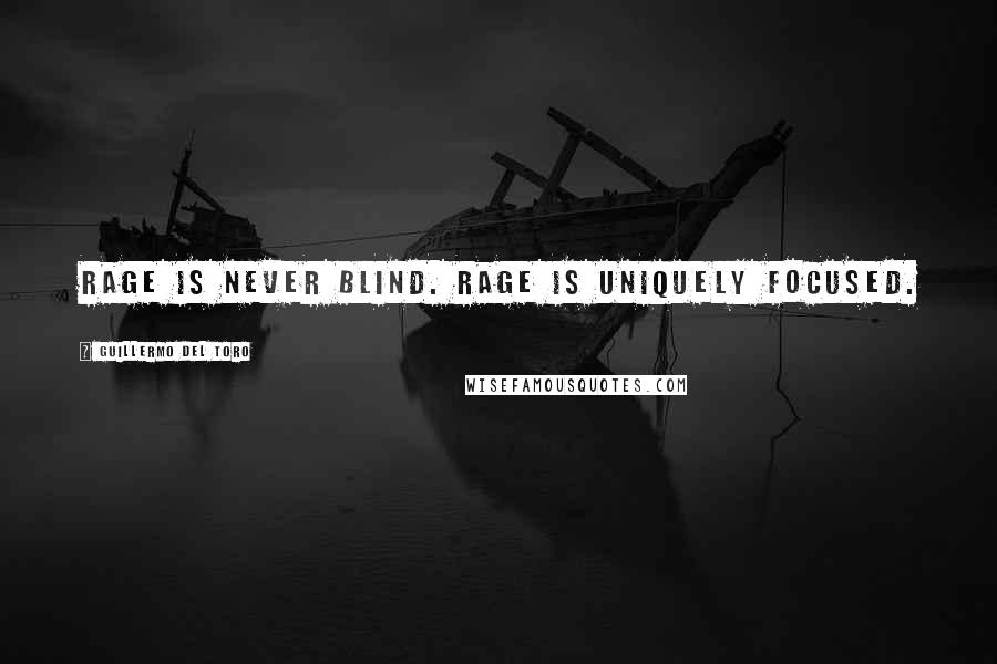 Guillermo Del Toro Quotes: Rage is never blind. Rage is uniquely focused.