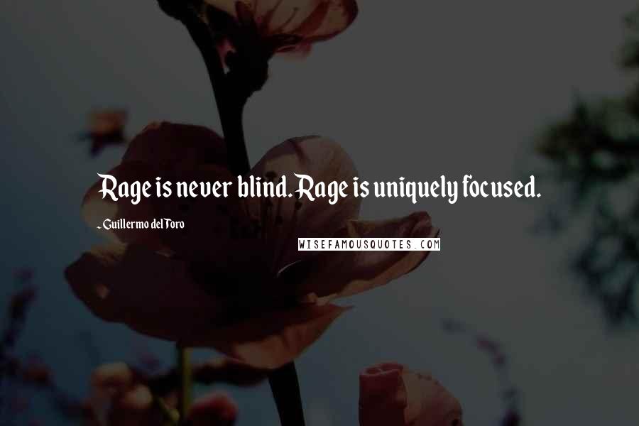 Guillermo Del Toro Quotes: Rage is never blind. Rage is uniquely focused.
