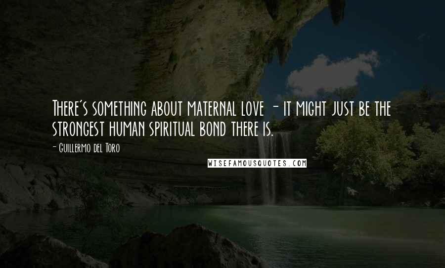 Guillermo Del Toro Quotes: There's something about maternal love - it might just be the strongest human spiritual bond there is.