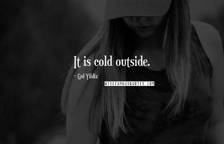 Gul Yildiz Quotes: It is cold outside.