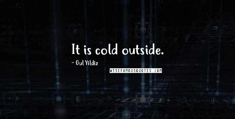 Gul Yildiz Quotes: It is cold outside.