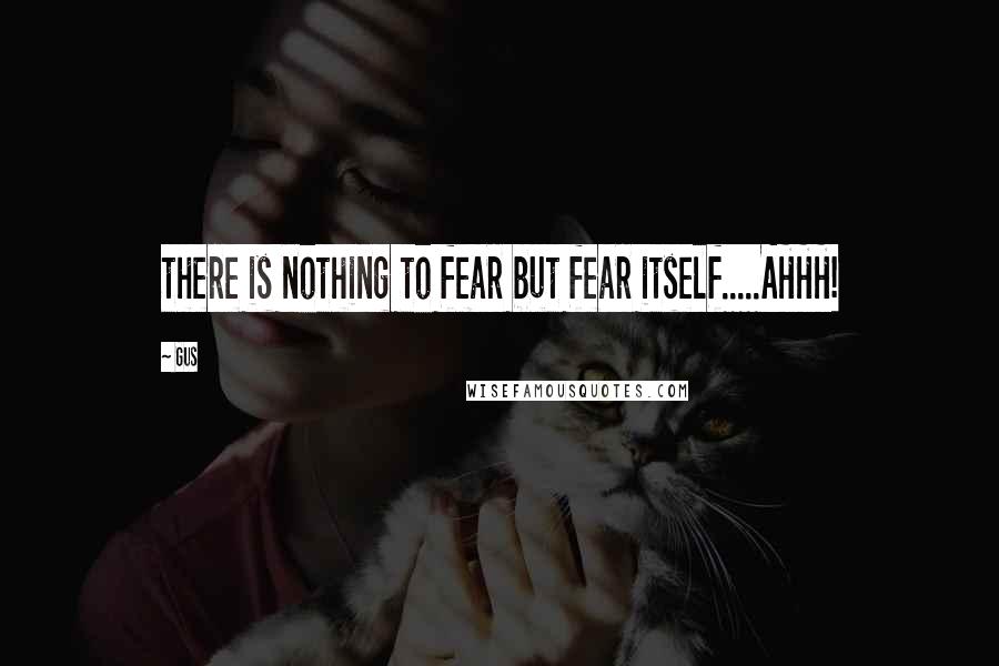 Gus Quotes: there is nothing to fear but fear itself.....AHHH!