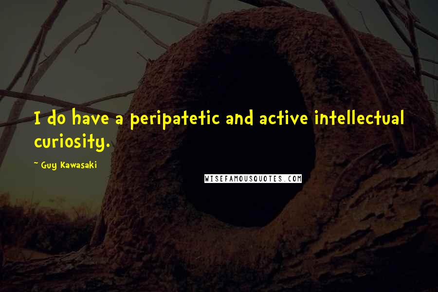Guy Kawasaki Quotes: I do have a peripatetic and active intellectual curiosity.