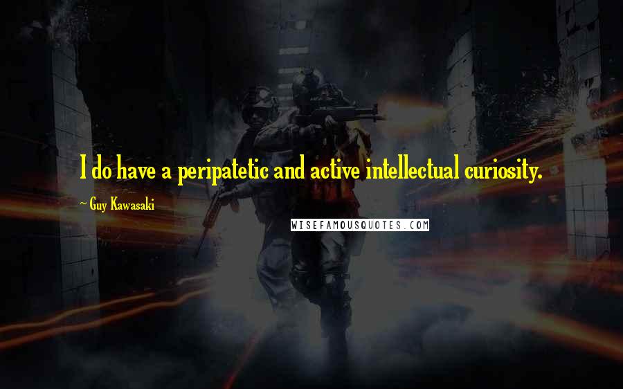 Guy Kawasaki Quotes: I do have a peripatetic and active intellectual curiosity.