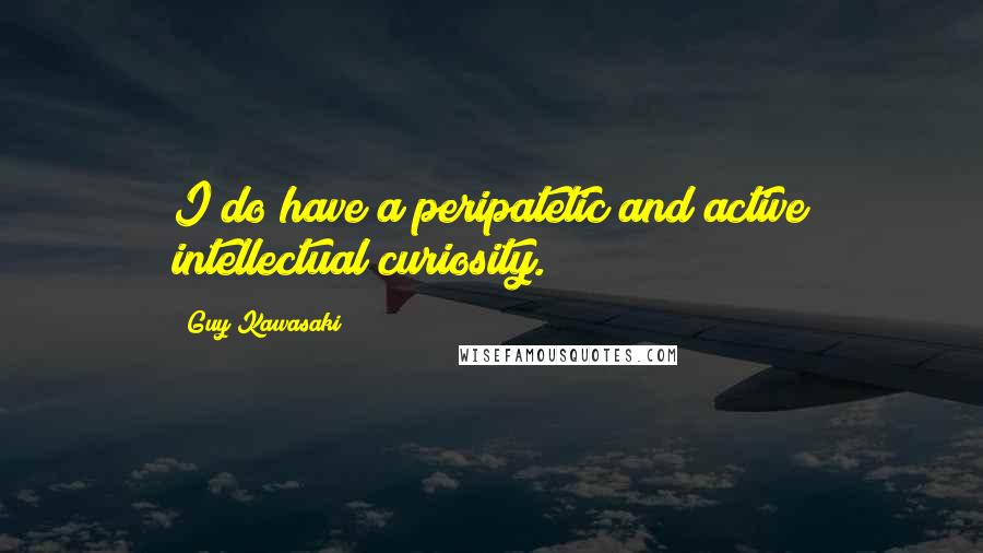 Guy Kawasaki Quotes: I do have a peripatetic and active intellectual curiosity.