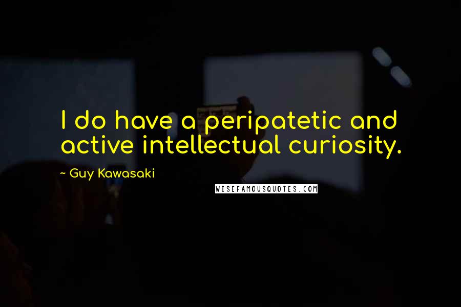 Guy Kawasaki Quotes: I do have a peripatetic and active intellectual curiosity.