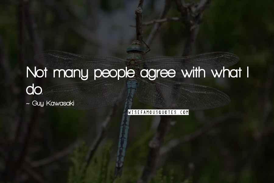 Guy Kawasaki Quotes: Not many people agree with what I do.